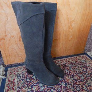 Dark Grey Suede Boots